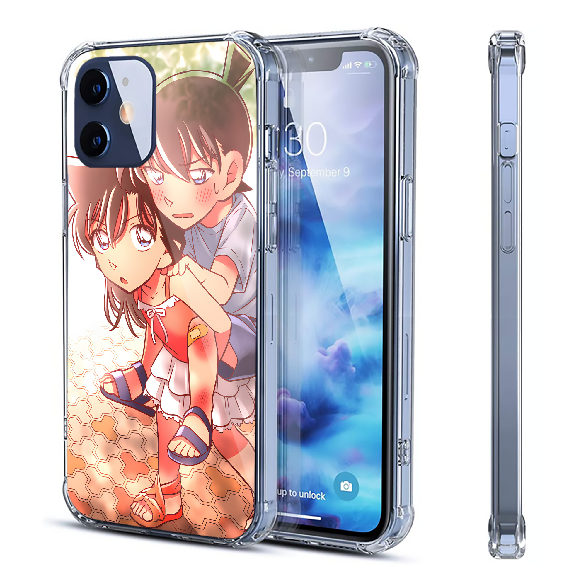 （画像用） 名探偵コナン Detective Conan 【iPhone 12シリーズ対応】透明スマホケース（クリアソフトケース）